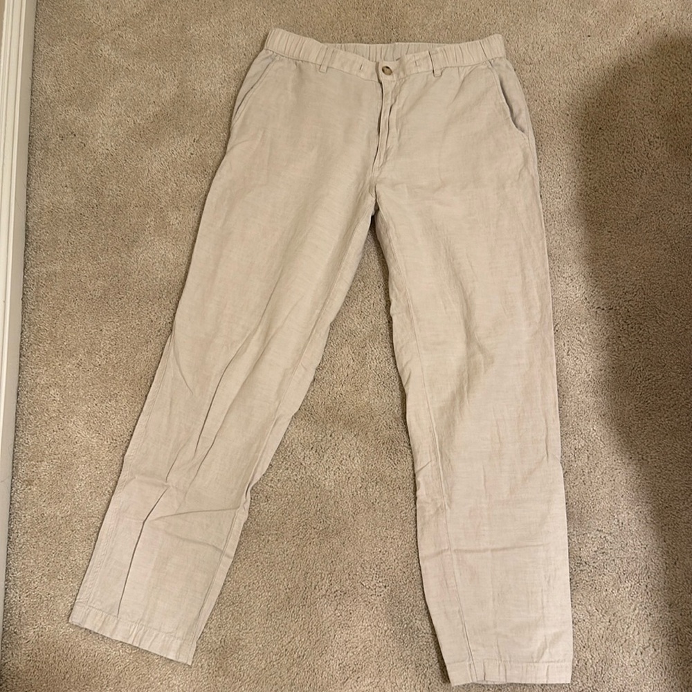 Uniqlo Women’s Size Medium Linen Cotton Tapered Pants
